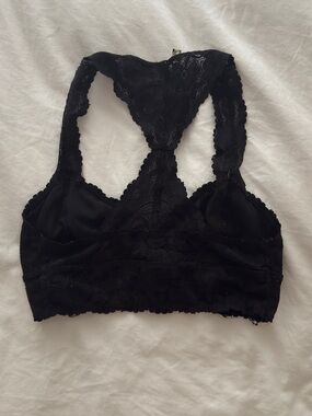 Free People Black Lace Bra